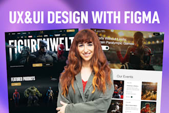 do ux ui design on figma or a webflow landing page design