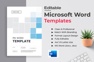 design editable ms word templates