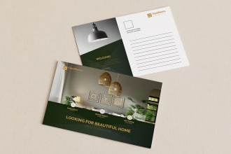 create modern real estate postcard, eddm mail, postcard size