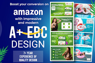 design amazon product listing images, ebc or a plus content