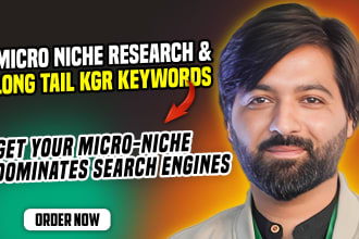 do micro niche research along with long tail kgr keywords