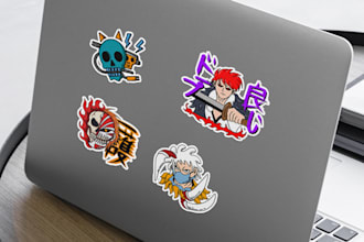 design simple stickers for you