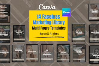 give you 16 faceless marketing guides and reels with master resell right