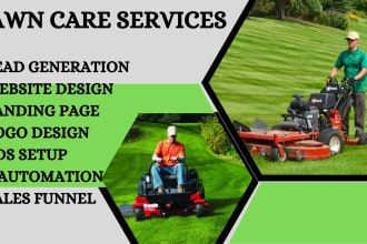 generate lawn care leads design responsive  landing page lawn care website