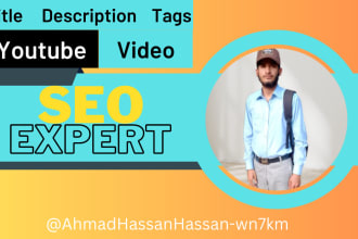 optimize your youtube channel videos  SEO ,keyword, description, title and tag