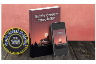 create cover to cover, professional book mockup design