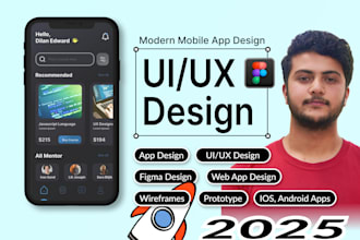 design amazing UI UX for mobile and web app user interface