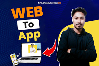 convert website to an android and ios app