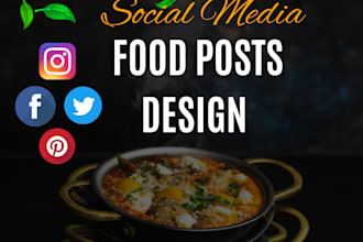 make a social media post design for food brands