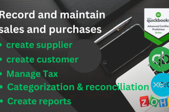 do quickbooks and xero sales, purchases, bills, and invoices recording