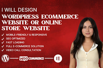 build wordpress ecommerce website or online store website
