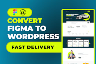 convert figma to wordpress website or figma to elementor website
