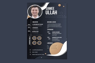 make professional resume design or modern cv template