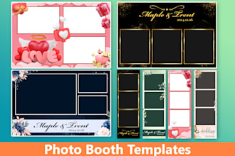 design gorgeous photo booth templates, 360 overlay, filters