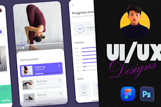 Top 10!  do website ui ux, landing page design, or app ui design with figma