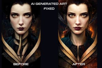 fix, edit and enhance your ai generated art repainting it