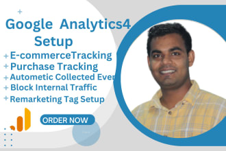 setup google analytics 4, ga4, ecommerce tracking via GTM