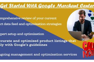 setup google merchant center and optimization it for you