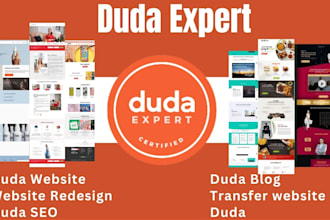 design and develop website using duda website builder