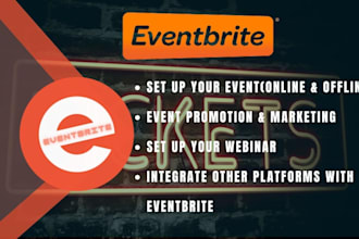 event setup on eventbrite, event management and marketing, facebook
