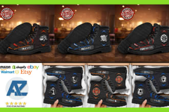 created amazing boots, shoes, low top, high top