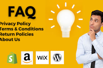 craft faq privacy policy and refund policy page for your ecommerce store