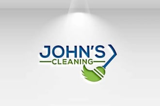 do modern cleaning service logo with unlimited revisions
