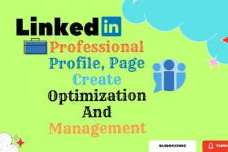 create a fully linkedin profile, page optimization and management