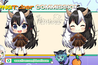 draw chibi style pngtuber for your stream