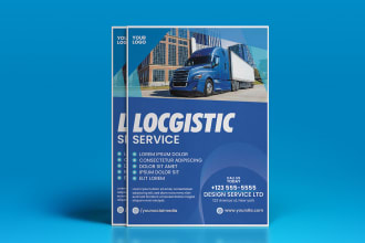 design logistics transport dispatch freight broker flyer