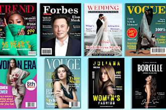 design a professional eye catchy magazine cover