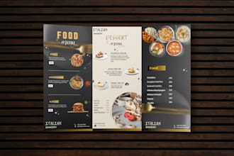 design attractive food menu ,flyer, brochure, poster etc