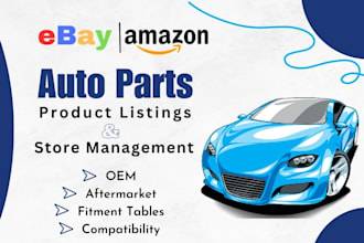 do auto parts listings for ebay motors and amazon with accurate fitment