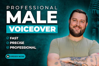 record a professional american male voice over