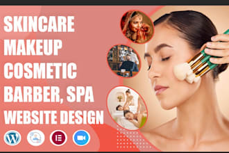 design makeup, skincare, spa, cosmetic, beauty salon website