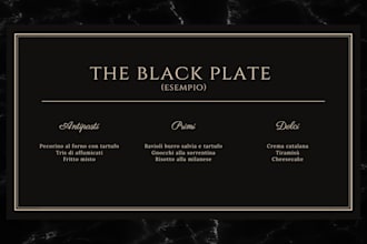 create your personal menu, based on the style of your business