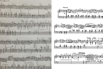 do sheet music transcription for any song