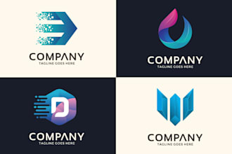create an geometric tech abstract logo in very short time