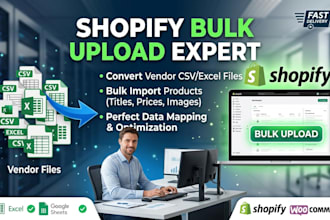 do shopify bulk import products and convert vendor CSV files