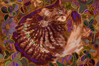 make a vintage oil painting portrait illustration for your pet