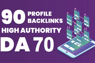 boost your SEO with 90 high authority profile backlinks da70