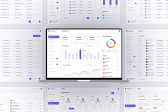 do saas, CRM web app, dashboard UI UX design, figma design