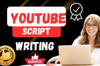 do scriptwriting and editing, screenplay and screenwriting for youtube