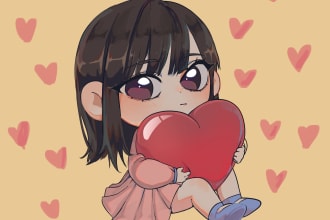 draw a cute chibi art in my style