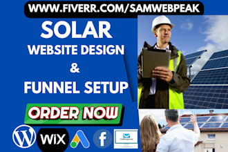 build solar website solar appointment website landing page leads funnel