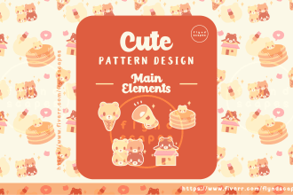create cute seamless pattern in vector