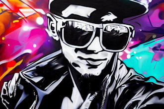 graffiti street art of your photo or logo