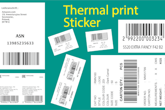 create barcode or qr code and stickers
