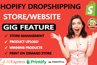 set up shopify store and create shopify dropshipping store