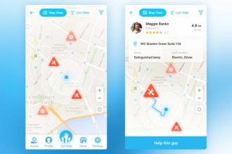 develop a roadside assistant app for towing, mechanic, unlock